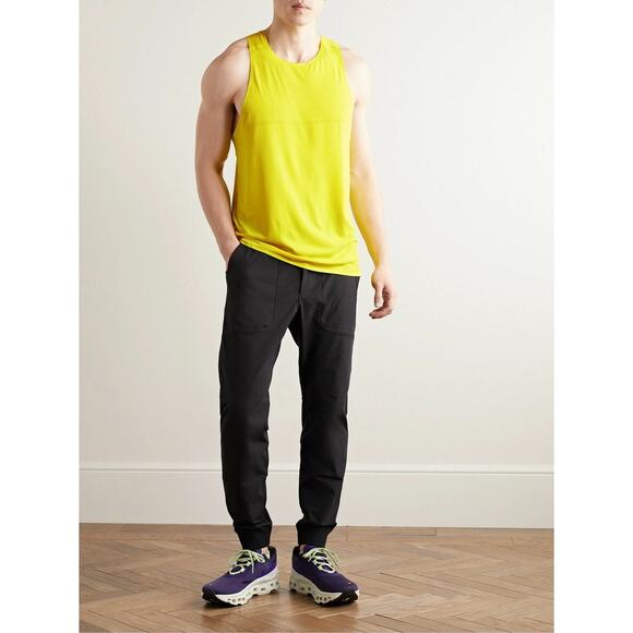 Lululemon Fast and Free Recycled Breathe Light Mesh Yellow Tank Top Sz XXL - Picture 1 of 7